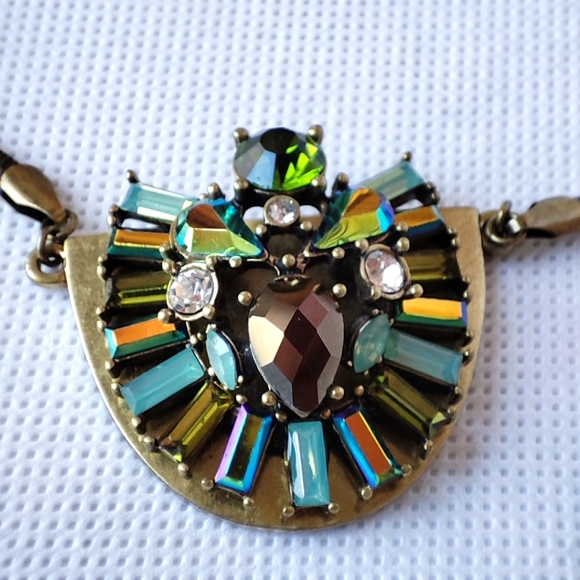 Lia Sophia Outlet Signed Oil Slick Oxidized Brass Necklace NWT - Picture 6 of 12